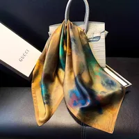 70 Spring Popular Commuter Square Scarf Fashionable Artificial Silk Scarf Trendy Women's All-match Fashionable High-grade Square Scarf Wholesale sku image 61