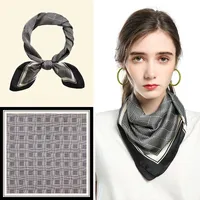 Imitation Silk 70 Small Square Versatile Spring And Autumn Thin Fashion Summer Silk Scarf Ribbon Scarf Wholesale High Sense Scarf main image 2