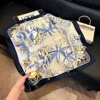Style Hot Diagonal Ribbon  Ol Artificial Silk Plaid Long Silk Scarf Scarf Factory Wholesale main image 2
