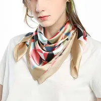 Imitation Silk 70 Small Square Versatile Spring And Autumn Thin Fashion Summer Silk Scarf Ribbon Scarf Wholesale High Sense Scarf main image 4