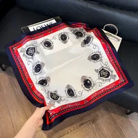 Style Hot Diagonal Ribbon  Ol Artificial Silk Plaid Long Silk Scarf Scarf Factory Wholesale sku image 8