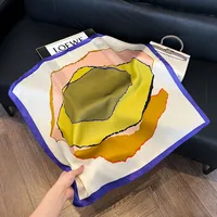 Style Hot Diagonal Ribbon  Ol Artificial Silk Plaid Long Silk Scarf Scarf Factory Wholesale sku image 14