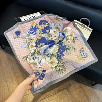 Style Hot Diagonal Ribbon  Ol Artificial Silk Plaid Long Silk Scarf Scarf Factory Wholesale sku image 24