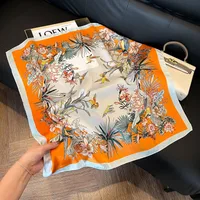 Style Hot Diagonal Ribbon  Ol Artificial Silk Plaid Long Silk Scarf Scarf Factory Wholesale sku image 26