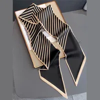 Wind Explosion Oblique Ribbon  OL Imitation Silk Plaid Long Scarf Scarf Factory Wholesale sku image 31