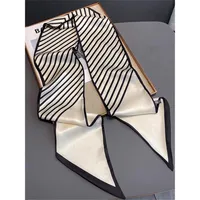 Wind Explosion Oblique Ribbon  OL Imitation Silk Plaid Long Scarf Scarf Factory Wholesale sku image 30