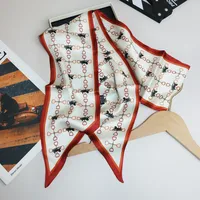 Wind Explosion Oblique Ribbon  OL Imitation Silk Plaid Long Scarf Scarf Factory Wholesale sku image 23