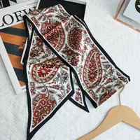 Wind Explosion Oblique Ribbon  OL Imitation Silk Plaid Long Scarf Scarf Factory Wholesale sku image 25