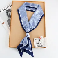 Wind Explosion Oblique Ribbon  OL Imitation Silk Plaid Long Scarf Scarf Factory Wholesale sku image 29