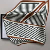 Wind Explosion Oblique Ribbon  OL Imitation Silk Plaid Long Scarf Scarf Factory Wholesale sku image 49