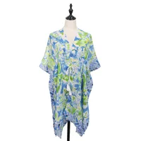 Soft Thin Cotton Linen Gold Silk Multi-color Flower Two-head Short Beard Scarf Spring And Summer Beach Skirt Printed Shawl Women main image 3