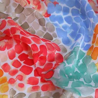 Spring And Summer   Colorful V-neck Long Dress Vacation Beach Dress   Women's Silk Scarf main image 2