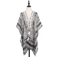 Hot-mined Satin Gold Silk Scarf Women's Long Strip Shawl Scarf Beach Clothes Factory Foreign Trade Supply main image 3