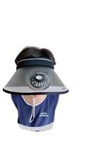 Summer New Fan Hat Sunshade Sunscreen Usb Charging Face-covering Women's Outdoor Empty Top Large Eaves Sun Hat Spot main image 5