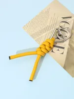 1 Piece All Seasons Pu Leather Solid Color Keychain main image 4
