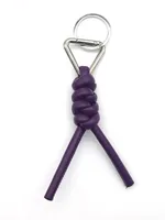 1 Piece All Seasons Pu Leather Solid Color Keychain sku image 18