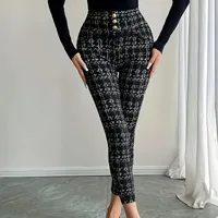 Women's Casual Daily Casual Sexy Fashion Lattice Full Length Skinny Pants sku image 5