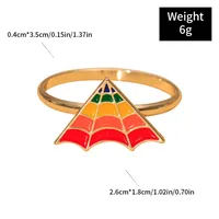Cute Rainbow Red Heart Alloy Napkin Ring 1 Piece main image 7