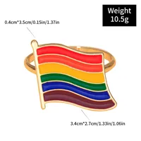 Cute Rainbow Red Heart Alloy Napkin Ring 1 Piece main image 8