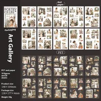 Book Human Plant School Graduation PET Paper Cute Vintage Style Handmade Stickers sku image 3