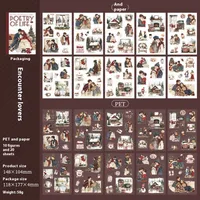 Book Human Plant School Graduation PET Paper Cute Vintage Style Handmade Stickers sku image 4