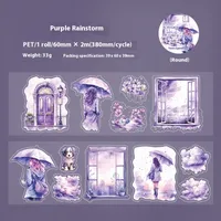 1 Piece Human Animal Plant School Graduation PET Retro Sweet Pastoral Adhesive Tape Stickers sku image 3