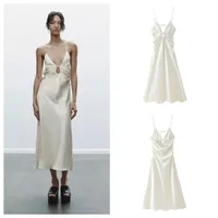 Women's Strap Dress Elegant Strap Sleeveless Solid Color Maxi Long Dress Holiday Travel Daily main image 1