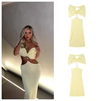 Women's Sheath Dress Elegant Strapless Sleeveless Solid Color Maxi Long Dress Holiday Daily Selfie main image 1