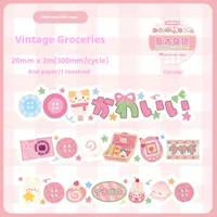 1 Piece Cartoon Food School Graduation Washi Cartoon Style Cute Sweet Washi Tape sku image 1
