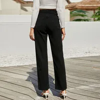Women's Weekend Casual Solid Color Full Length Straight Pants main image 6
