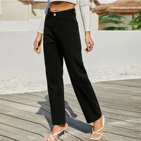 Women's Weekend Casual Solid Color Full Length Straight Pants main image 4