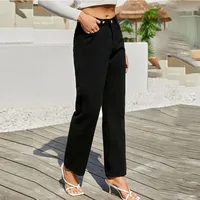 Women's Weekend Casual Solid Color Full Length Straight Pants main image 5