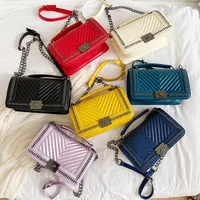 Women's Pu Leather Geometric Streetwear Square Magnetic Buckle Flip Cover Shoulder Bag main image 1