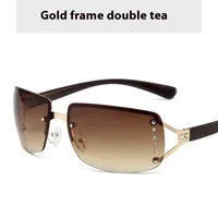 Casual Style Basic Solid Color Ac Square Half Frame Glasses sku image 1