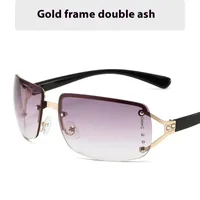 Casual Style Basic Solid Color Ac Square Half Frame Glasses sku image 4