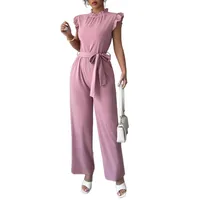 Women's Daily Casual Solid Color Jumpsuits Belt Jumpsuits main image 5