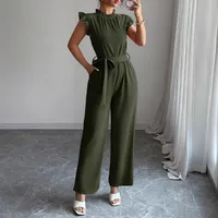 Women's Daily Casual Solid Color Jumpsuits Belt Jumpsuits main image 2