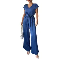 Women's Daily Casual Solid Color Jumpsuits Belt Jumpsuits main image 5