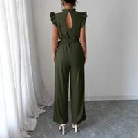 Women's Daily Casual Solid Color Jumpsuits Belt Jumpsuits main image 4