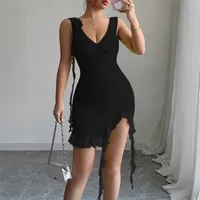 Women's Sheath Dress Elegant Strap Pleated Sleeveless Flower Above Knee Holiday main image 4