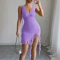 Women's Sheath Dress Elegant Strap Pleated Sleeveless Flower Above Knee Holiday sku image 13
