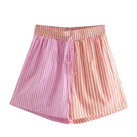 Weekend Women's Simple Style Classic Style Streetwear Stripe Polyester Shorts Co-ord Set Shorts Sets main image 4
