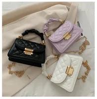 Popular All-Matching Ins Women's Bag 2022 Popular New Trendy Fashion Chain Crossbody Internet Celebrity Hand-Carrying Small Square Bag main image 2