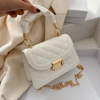 Popular All-Matching Ins Women's Bag 2022 Popular New Trendy Fashion Chain Crossbody Internet Celebrity Hand-Carrying Small Square Bag sku image 1