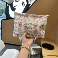 New Ins Cream Cosmetic Bag Large Capacity Portable Small Items Buggy Bag Travel Earphone Bag Coin Purse main image 2