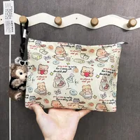 New Ins Cream Cosmetic Bag Large Capacity Portable Small Items Buggy Bag Travel Earphone Bag Coin Purse sku image 1