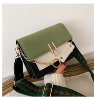 Wholesale Autumn And Winter Internet Celebrity Ins Bag For Women  New New Style Single Shoulder Crossbody Fashion Frosted Contrast Color Small Square Bag sku image 1