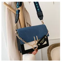 Wholesale Autumn And Winter Internet Celebrity Ins Bag For Women  New New Style Single Shoulder Crossbody Fashion Frosted Contrast Color Small Square Bag sku image 2