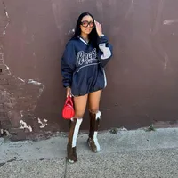 Women's Hoodie Long Sleeve Hoodies & Sweatshirts Casual Vocabulary Words/Name Number main image 2