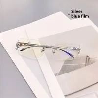 Elegant Basic Solid Color Pc Square Frameless Glasses sku image 4